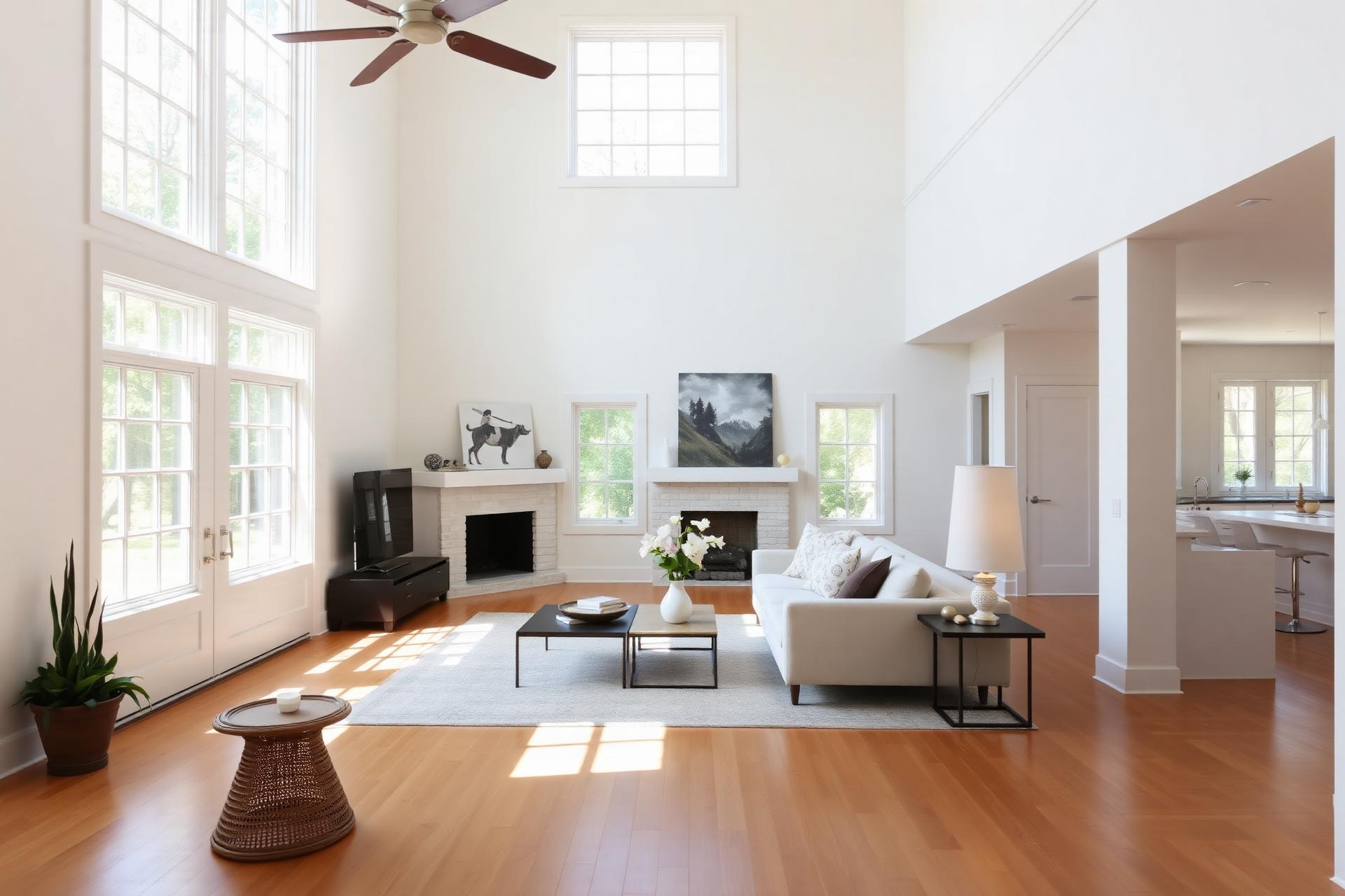 Bright modern New England living room